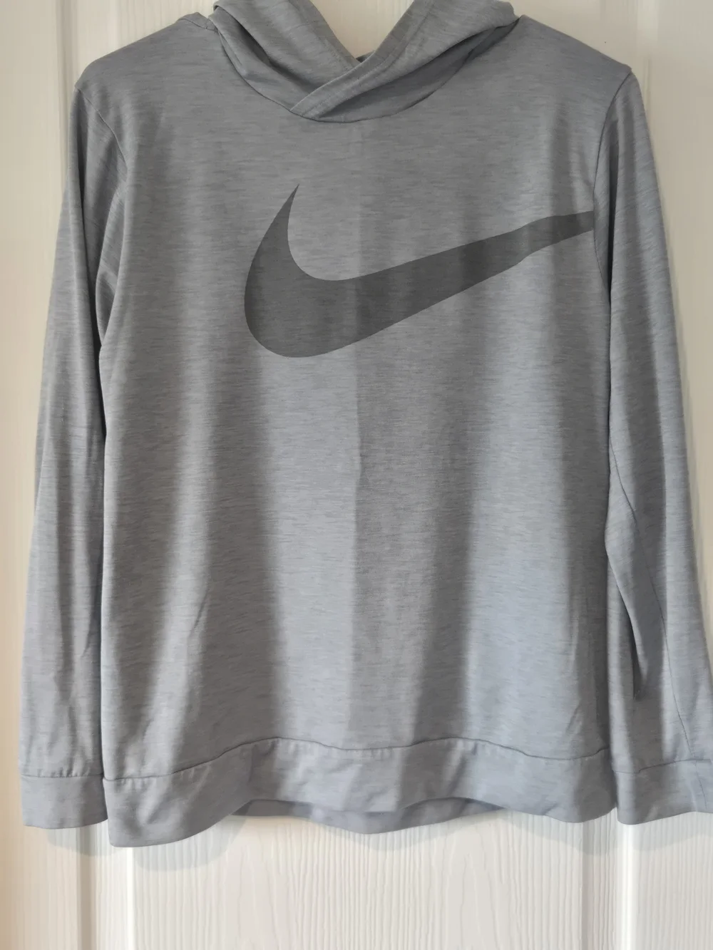 Nike Light Gray Hoodie with Dark Gray Swoosh
